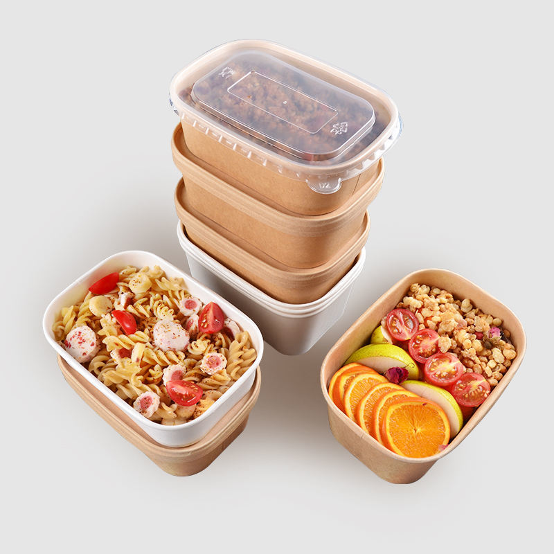 Disposable Carry Out Kraft Take Away Food Paper Bowl