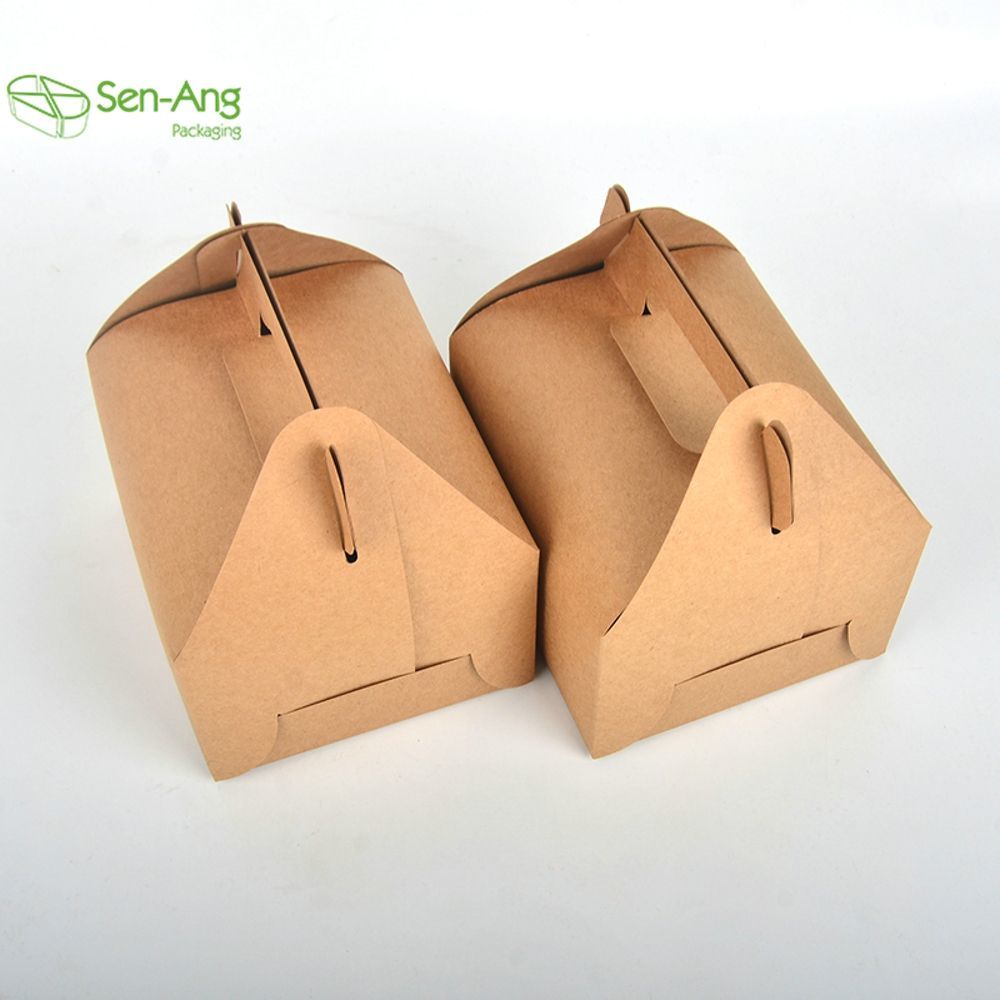 Best Selling Take Away Custom Printing Paper Cake Box with Handle