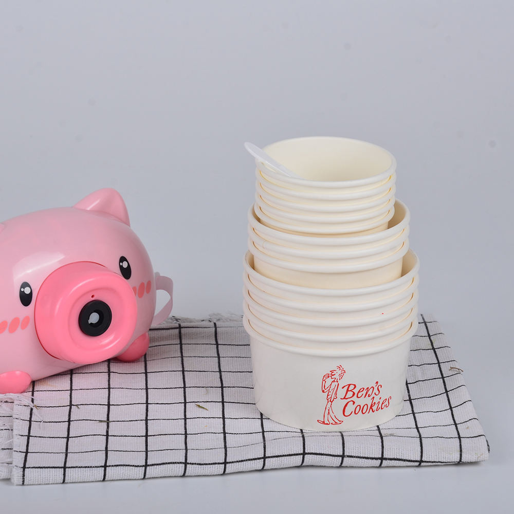 Eco Friendly Printed Logo Paper Ice Cream Bucket