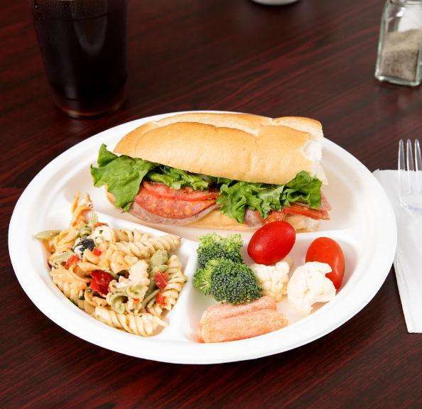Compostable plate is a waste-reducing option