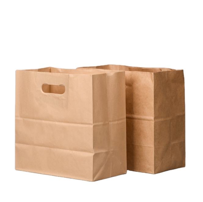 Custom Khaki Kraft Restaurant Takeaway Food Paper Bag
