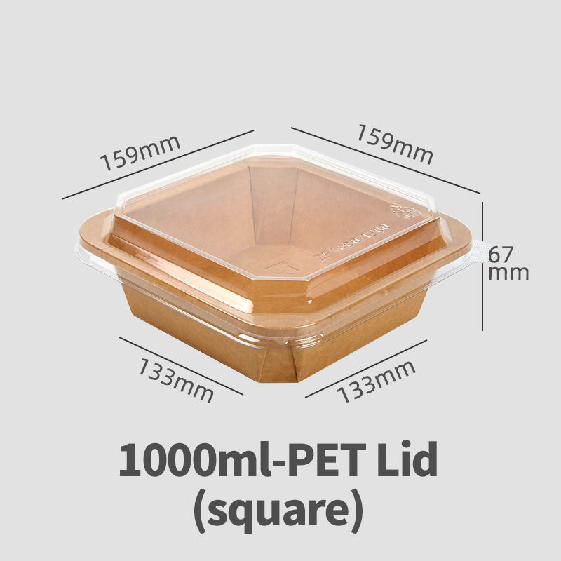 Octagonal Bowl Restaurant Food Packaging Kraft Paper Rectangle Bowl