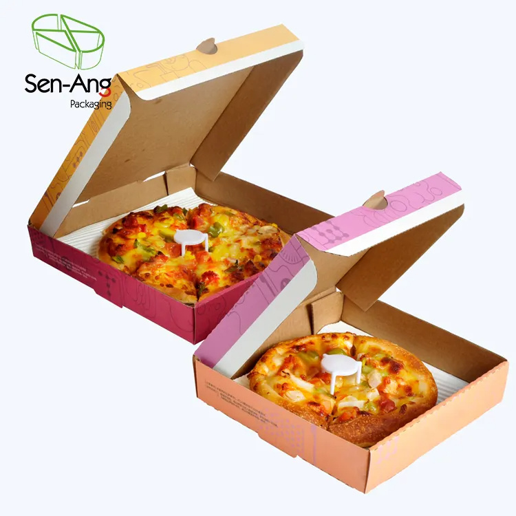 Customized Food Grade Pizza Packing Disposable Carton Pizza Box