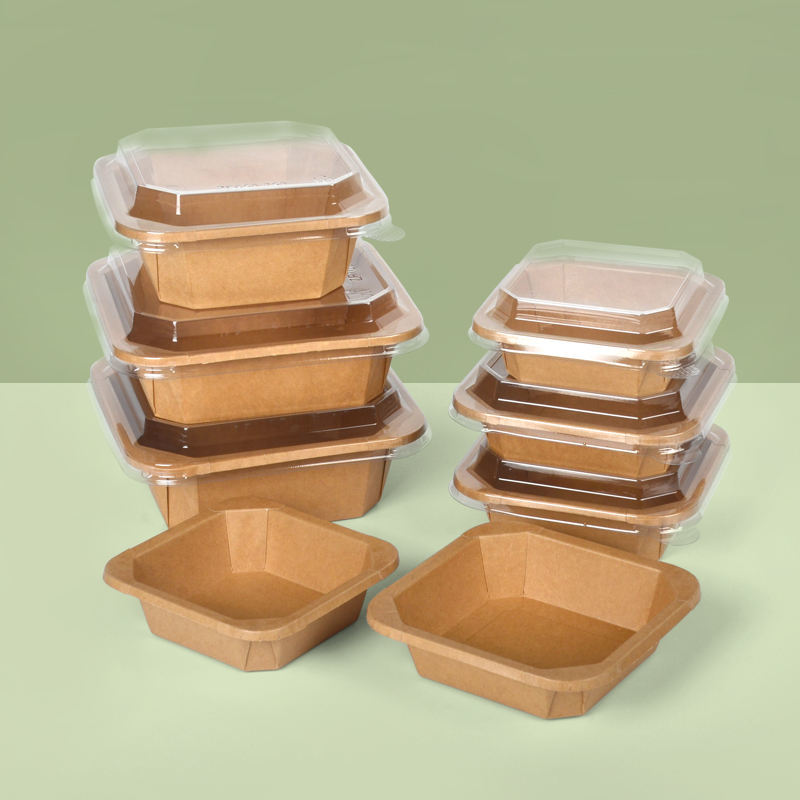 In Stock Fast Delivery 650ml Take Out Octagonal Kraft Paper Bowl