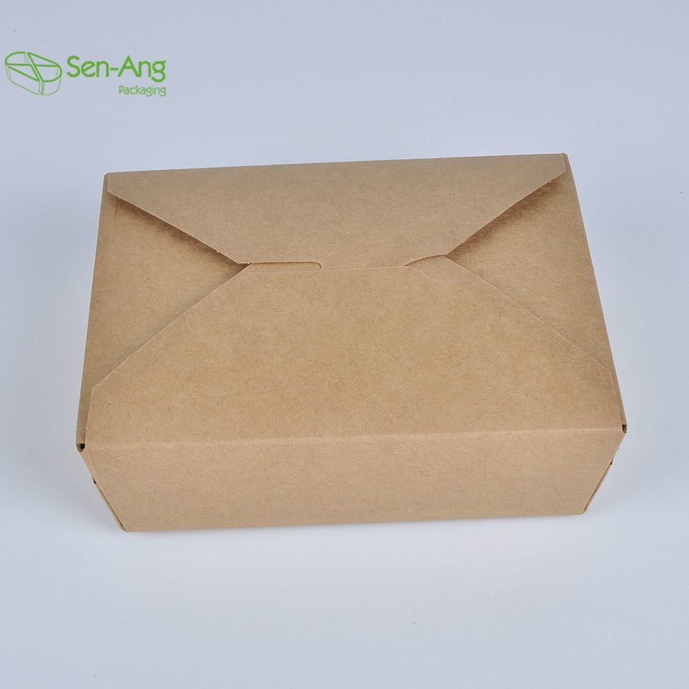 Rectangular Take Away Lunch Snack Paper Box with Window
