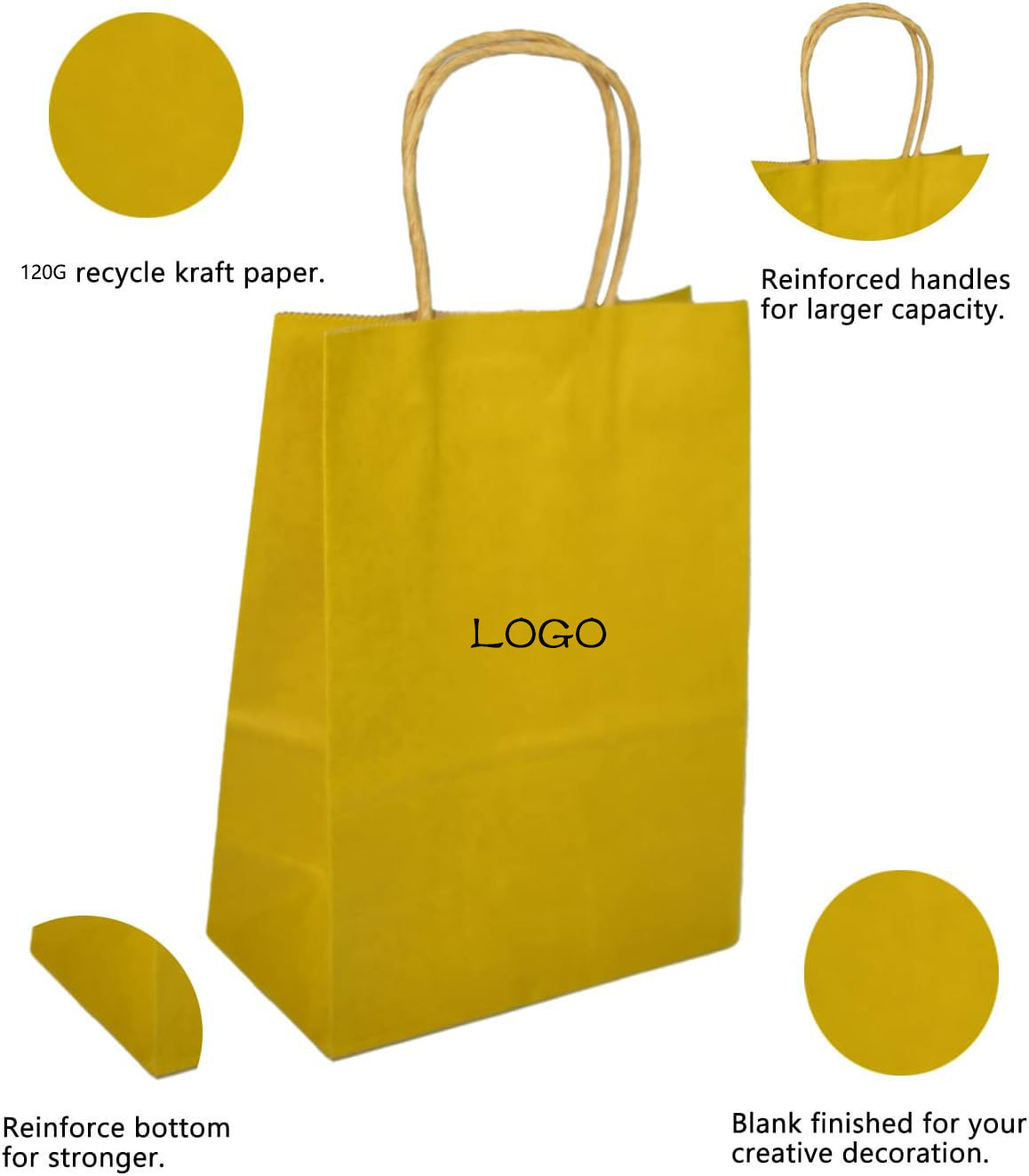 Takeaway Food Paper Bags Brown Kraft Paper Bread Bags