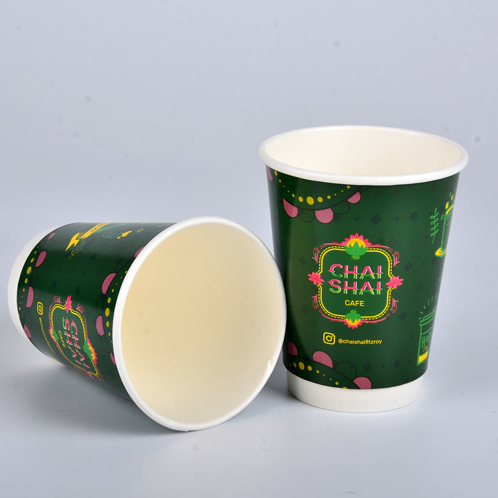 Eco Friendly Printed Logo Cold Beverage Cup Paper Cup with Lid