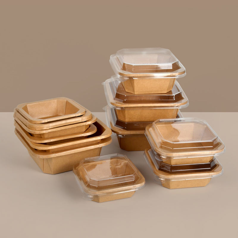 Paper octagonal bowls bring convenience to your restaurant takeaway packaging