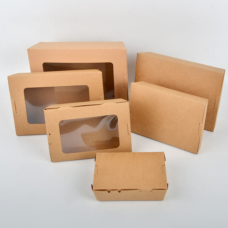 Lunch Sandwich Paper Compartments Take Away Food Box