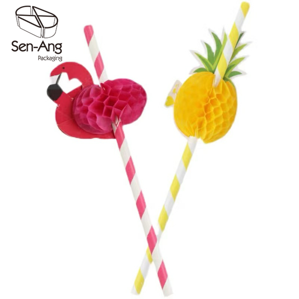 Eco Friendly Disposable Food Grade Multi Size Colorful Paper Straw