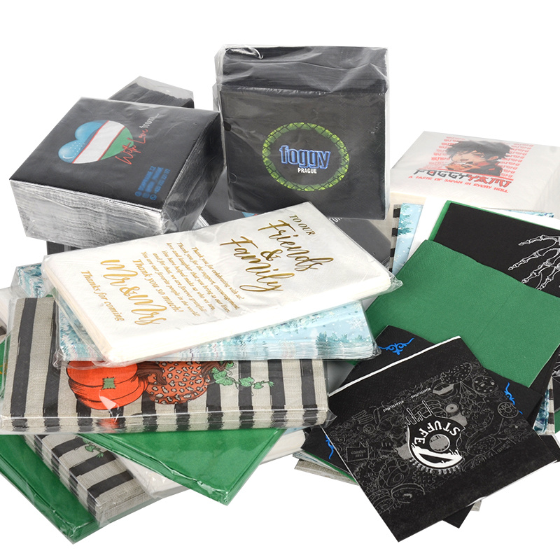 Custom Logo Disposable Dinner Paper Napkins for Hotel Wedding Picnic