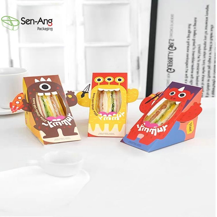 Custom Factory Wholesale Catering Clear Lid Takeaway Sandwich Box