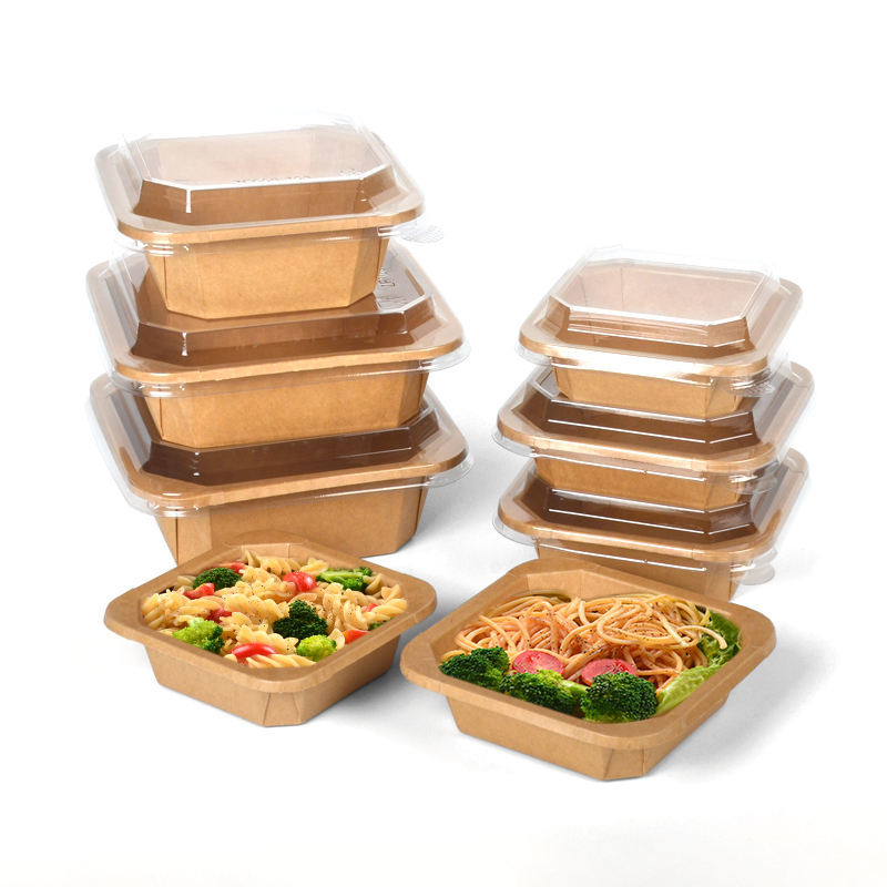Octagonal Bowl 1500ml Rectangle Bar Party Take Out Kraft Paper Bowl