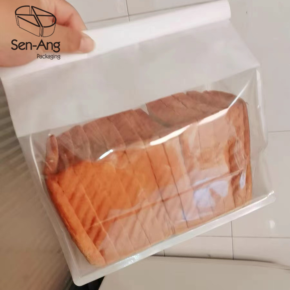Food Grade Flat Kraft Handle Paper Cookie Cake Bread Bag