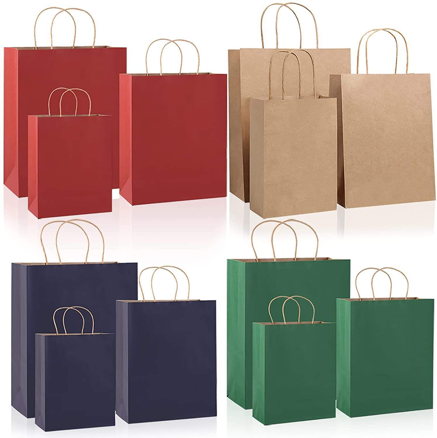 Full Color Recyclable Kraft Paper Bags For Daily Packaging