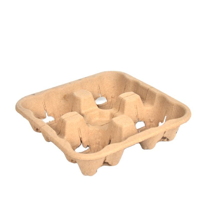 Customized Takeaway Hot Coffee Cup Carrier Sugarcane Pulp Cup Holder