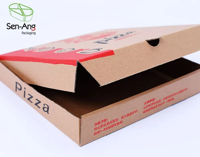 Custom High Quality with Logo Corrugated Kraft Paper Pizza Box