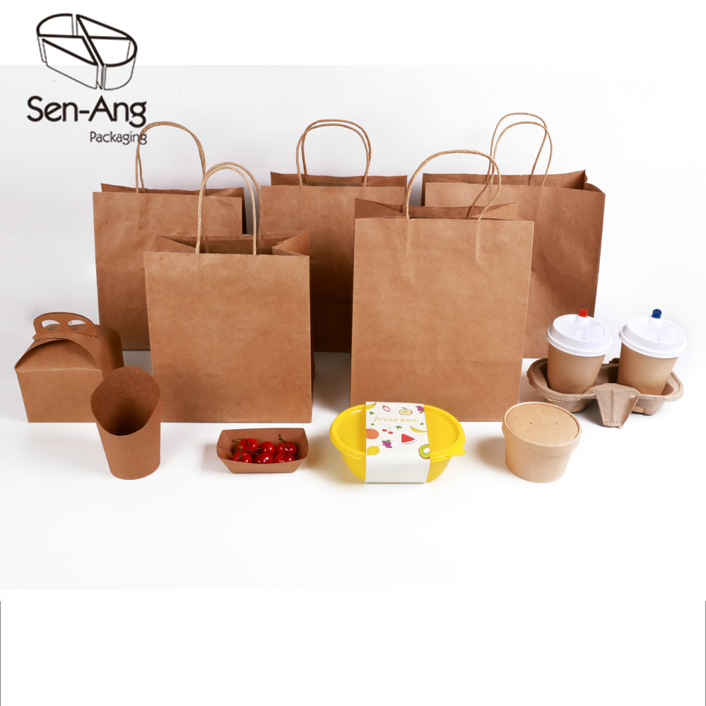 Biodegradable Greaseproof Clear Window Kraft Paper Bag For Bread