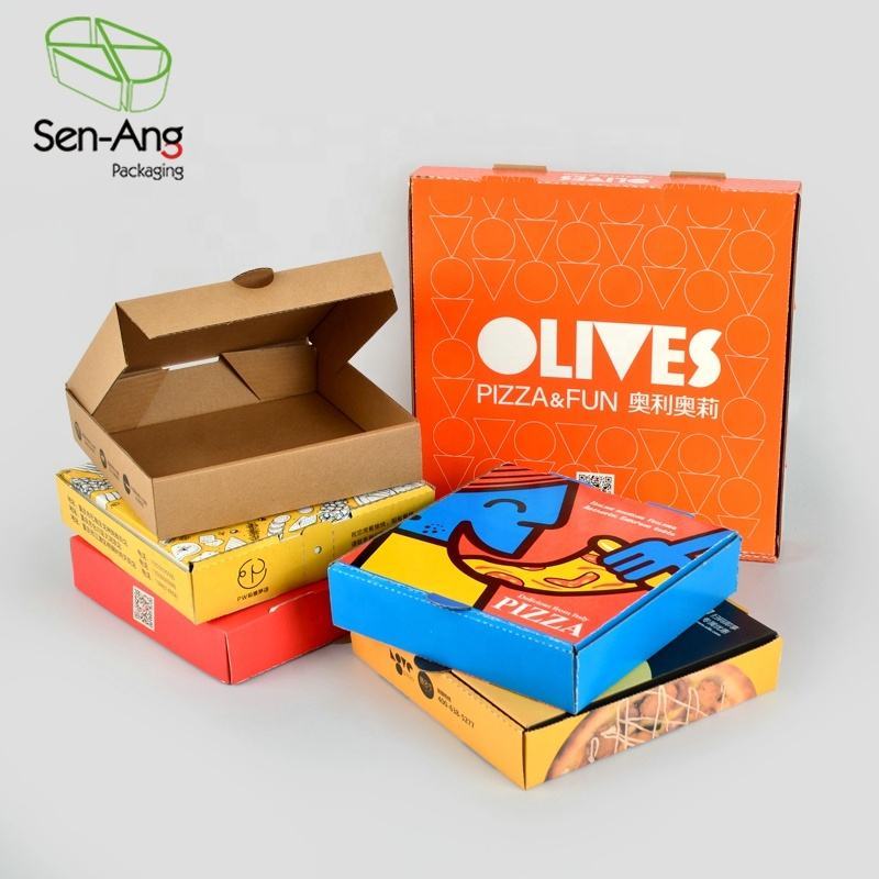 Corrugated 6 8 10 12 16 Inch Pizza Box For Template