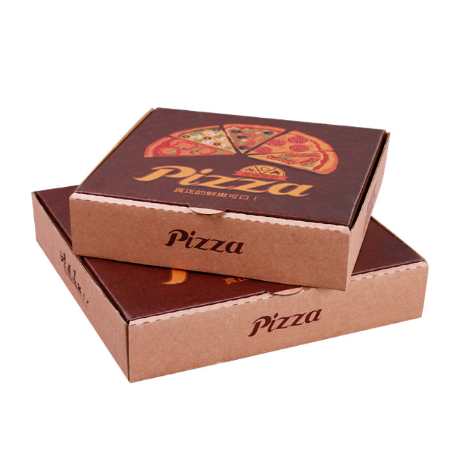 Printed Brown Kraft Paper Pizza Box Cheap Brown Paper Pizza Box