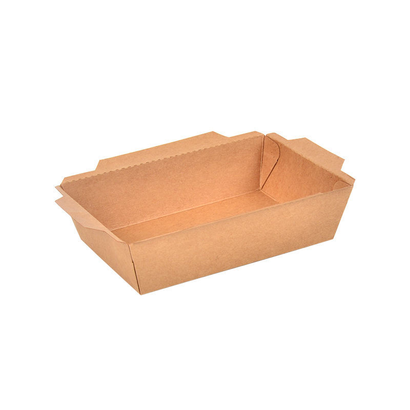 Rectangle Take Away Kraft Bento Lunch Box with PET Lid