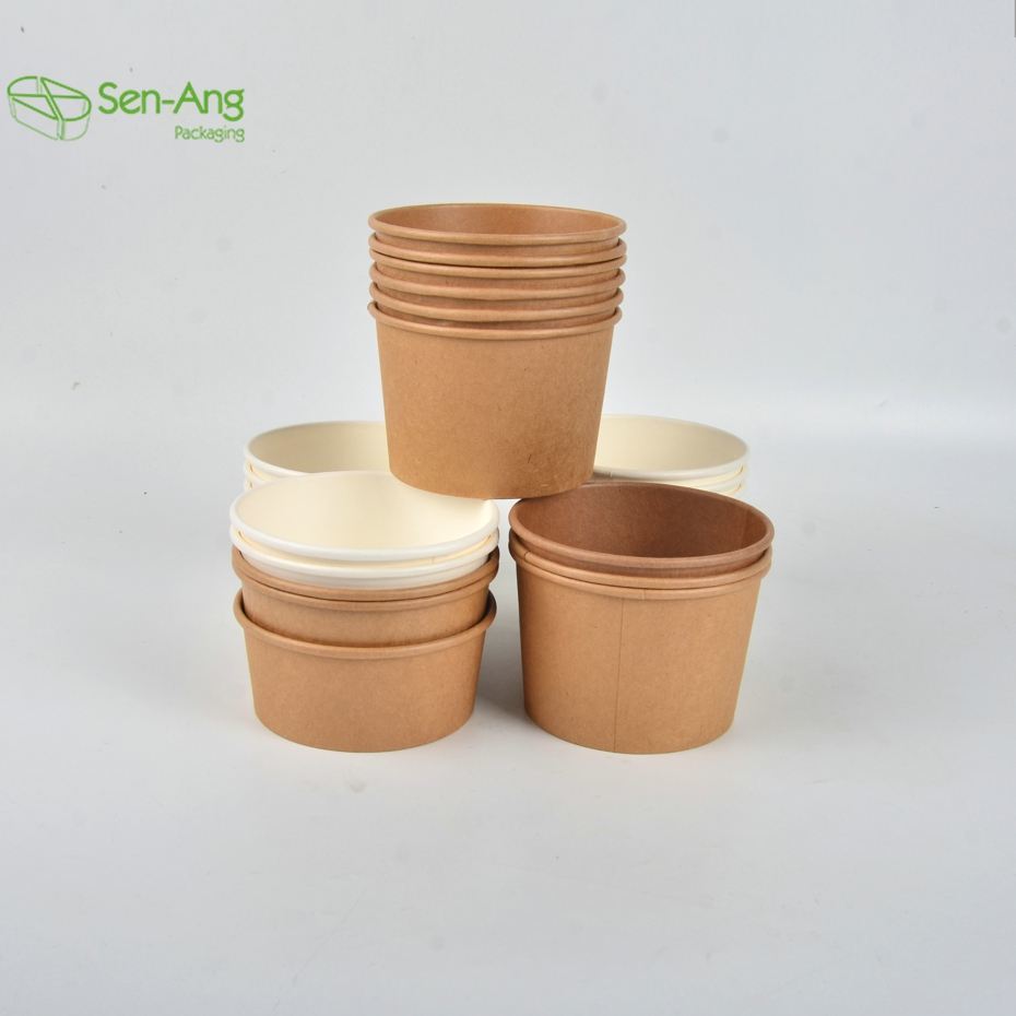 Best Price 500 750 1000ml Paper Soup Bowl Salad Bowl with Lid