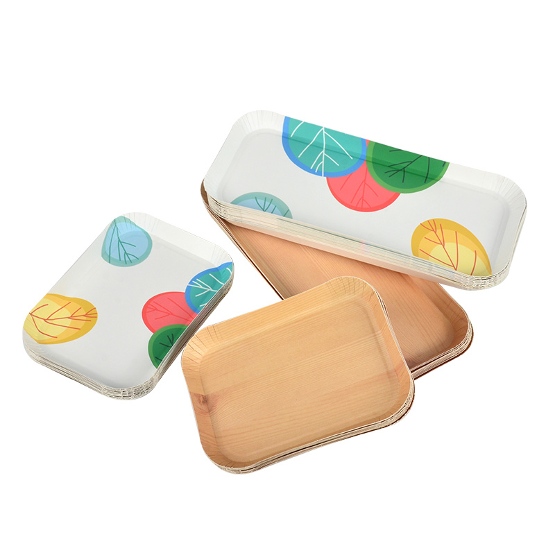 Disposable Colorful Paper Plates Heavy Duty Compostable BBQ Picnic Paper Plate