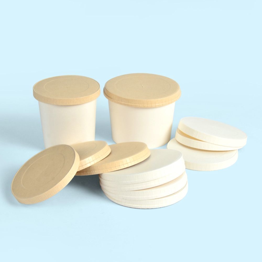 Biodegradable Food Grade 80mm 90mm Paper Lid For Paper Cup