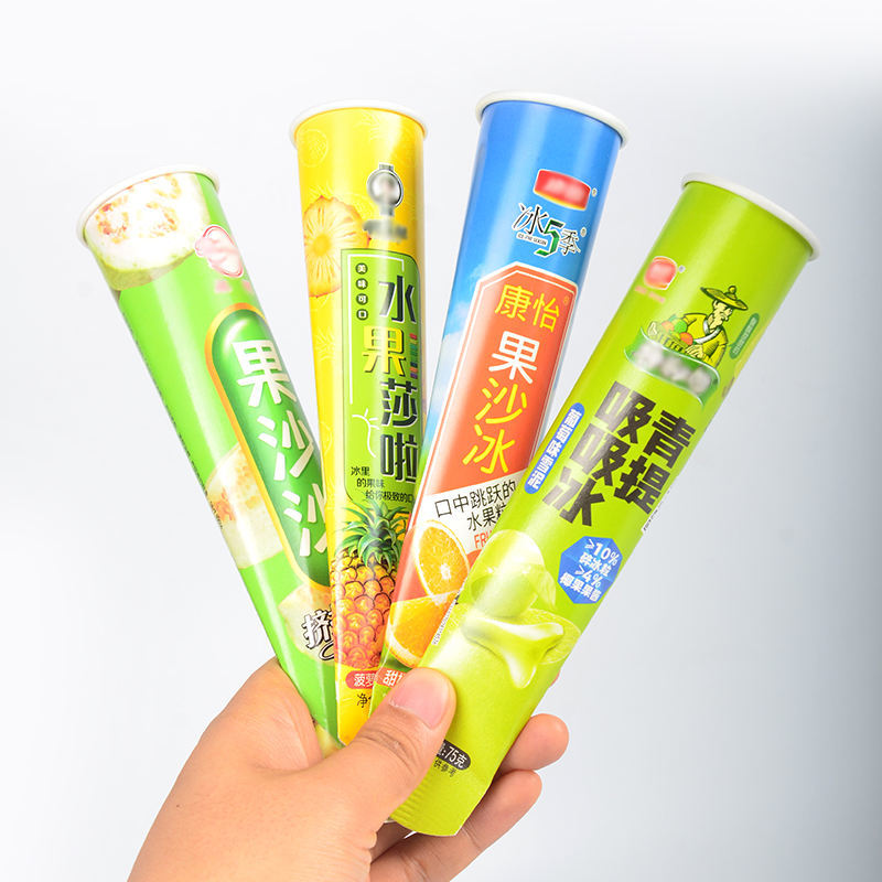 Customized Squeeze Tube Cup Frozen Push Up Ice Cream Cup