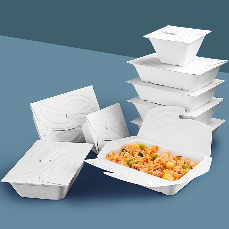 Biodegradable Bagasse Yogurt Box Eco-Friendly Takeaway Lunch Box
