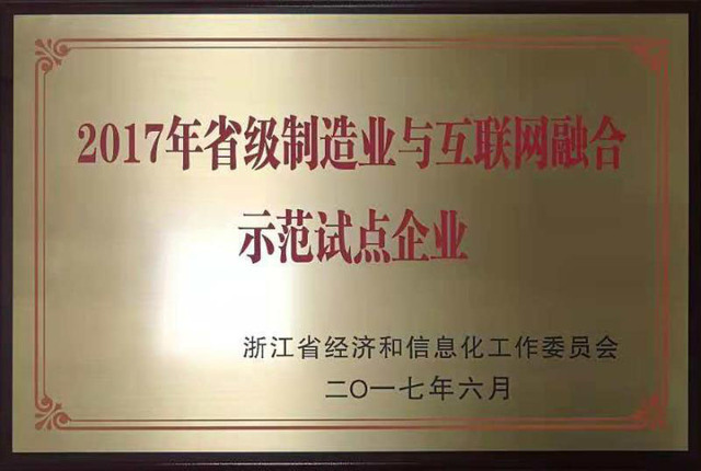 2017年省級制造業(yè)與互聯(lián)網(wǎng)融合示范試點企業(yè)