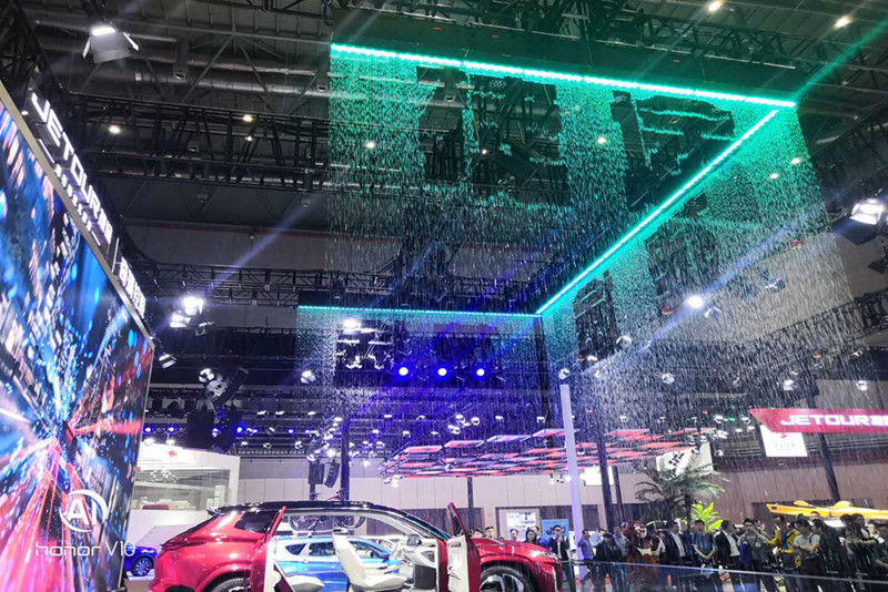 上海捷途車展U型數(shù)字水幕