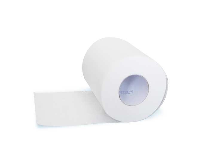 Kleine Rolle Toilettenpapier