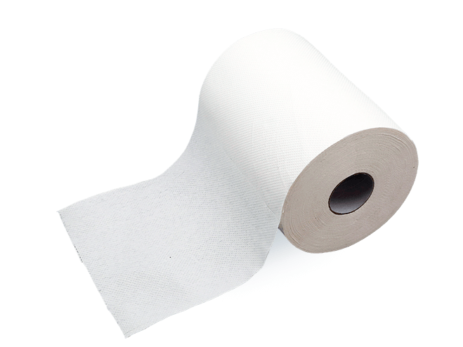 Kleine Rolle Toilettenpapier
