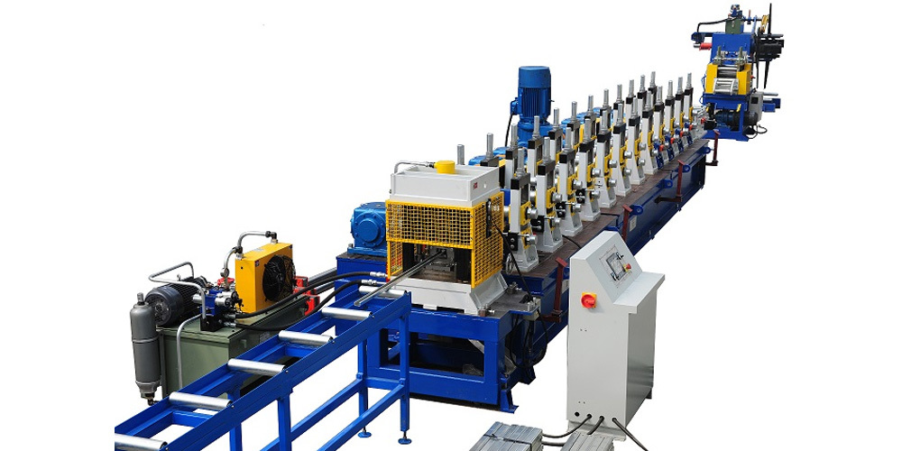 Shelf rod cold bending production line