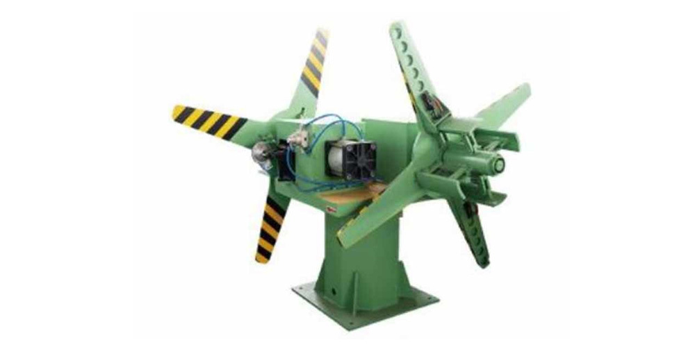 Bilateral pneumatic uncoiler