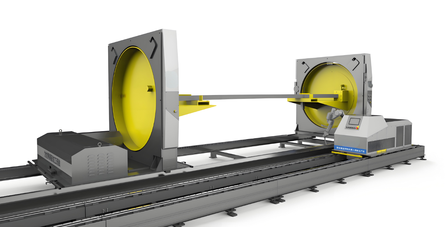 Intelligent tunnel arch robot welding production line