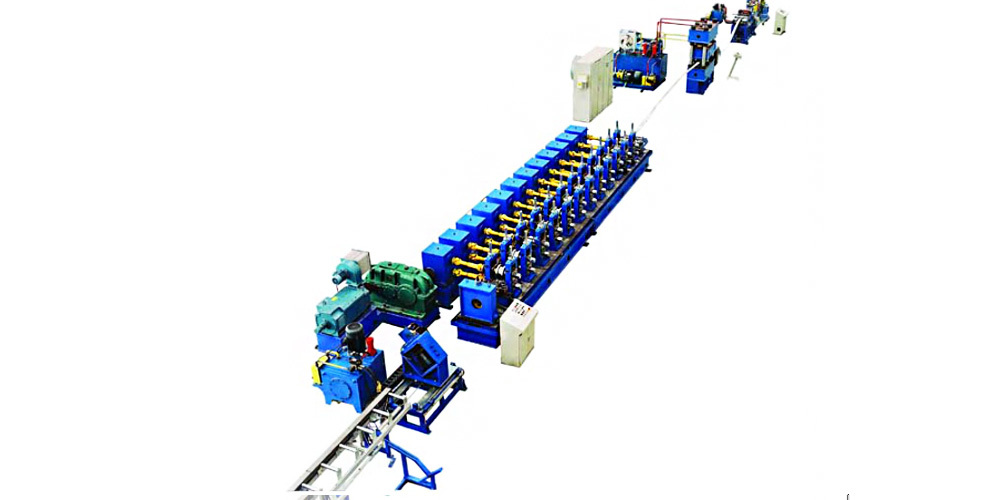 Locomotive rail cold bending production line