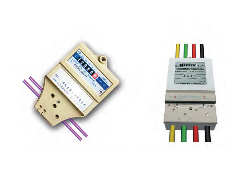 Run-through electronic energy meters