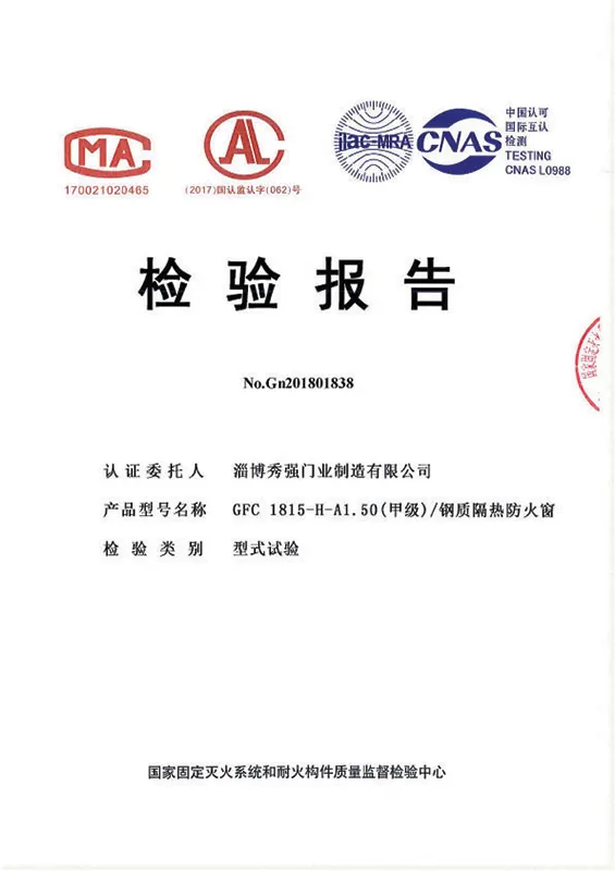 Fire Window Inspection Report Fire Window Inspection Report