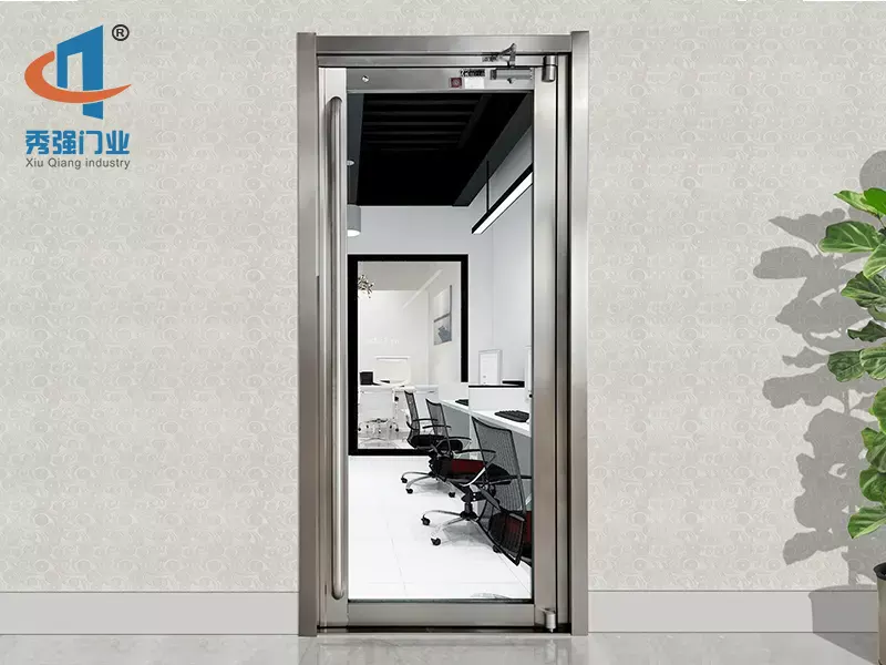 Pivot glass fire doors
