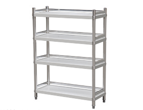 Stainless steel shelf (With guardrail)