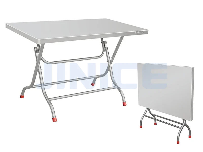 Stainless steel dining table (Round leg )