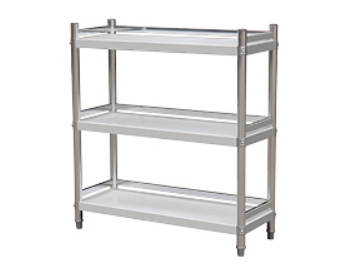 Stainless steel shelf (With guardrail)