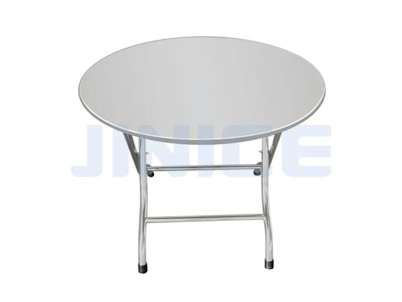 Stainless steel dining table (Round leg )