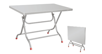 Stainless steel dining table (Round leg )