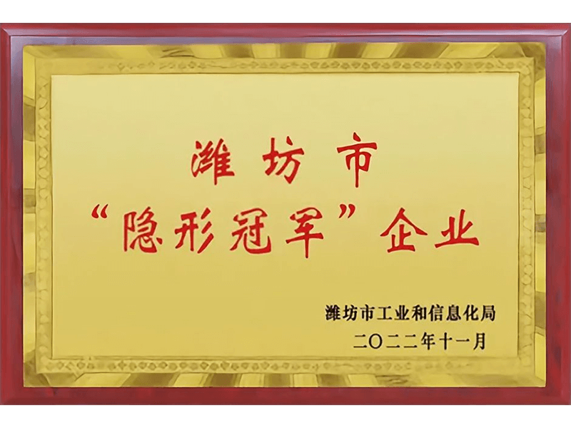 潍坊市“隐形冠军”企业