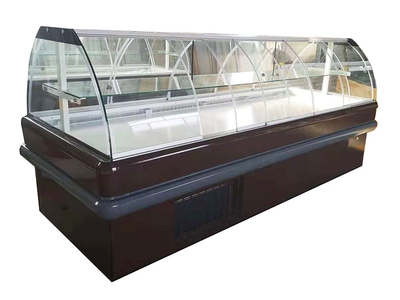 Double-sided Curved Glass Deli Refrigerator (the same model for inner and outer units)