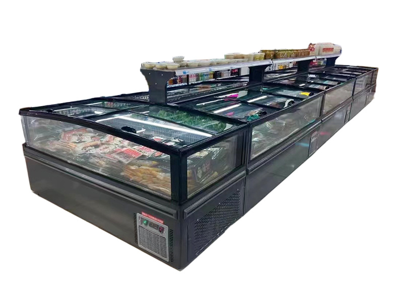 Combined Island Freezer with Oversized Visible Window