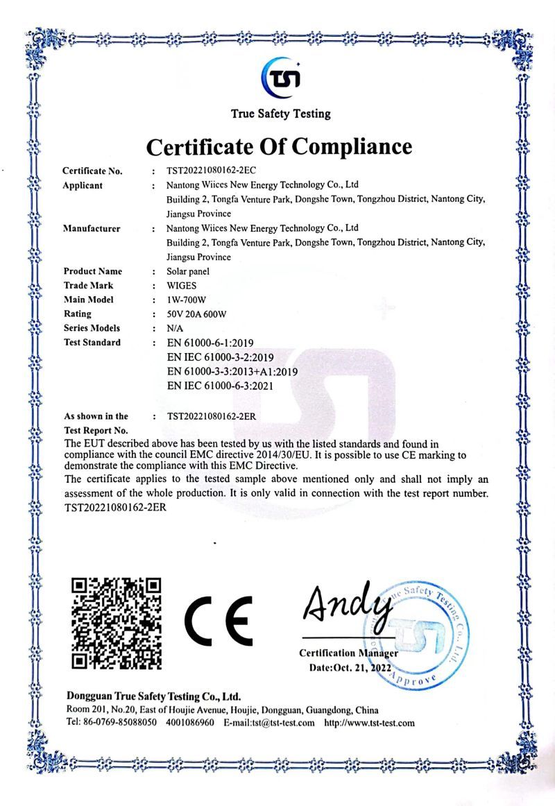 Photovoltaic Modules - CE-EMC Photovoltaic Modules - CE-EMC